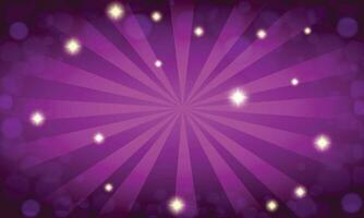 Vector purple sunburst with stars background design