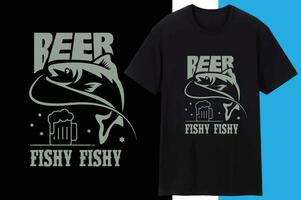 Fishing Typography Creative T shirt Design vector