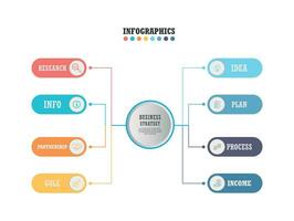 Hexagonal diagrams showing results of work, work procedures and planning. 8 set infographic design. vector