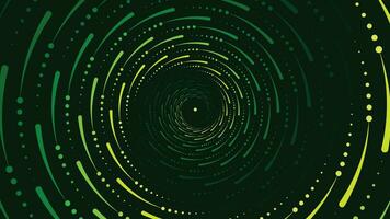 Abstarct spiral vortex style spinning background in dark green color. vector