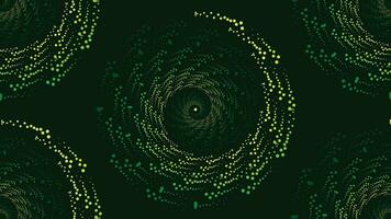 Abstarct spiral vortex style spinning background in dark green color. vector