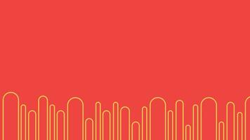 Abstarct simple wavy line block background in red color. vector