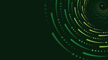 Abstarct spiral vortex style spinning background in dark green color. vector