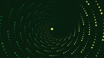 Abstarct spiral vortex style spinning background in dark green color. vector