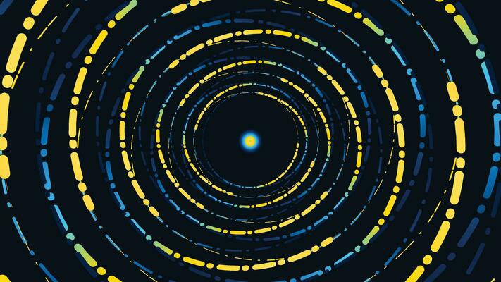 Abstarct spiral vortex style round background in dark color.