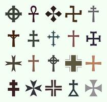 Cross Icon Set Collection vector