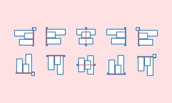 vector alinear icono. alineación icono símbolo. alinear vector ilustración en aislado antecedentes