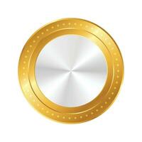 Vector empty golden badge on white background