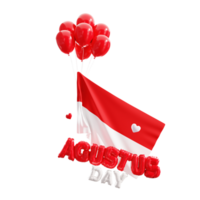 Indonesië vlag lint 3d illustratie png