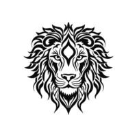 Black and white tiger head isolated white background for vector tattoo t shirt print