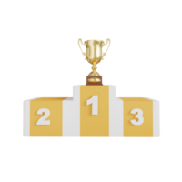 3D Render Soccer podium with transparent background. Product display stage png
