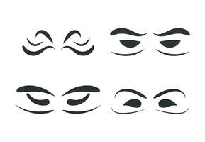 Vector Outline eye icons. Open and closed eyes