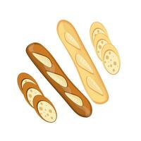 Fresh French baguette Vector Illustration Logo