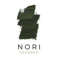 Crunchy Dried nori seaweed sheets Vector Illustration Logo