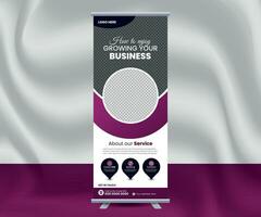Rollup banner design template for corporate business vector