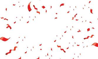 Vector realistic red confetti background design