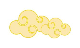 Vector chinese cloud pattern element. festive asian decoration