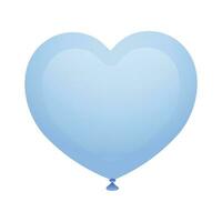 Vector shiny blue heart on white background