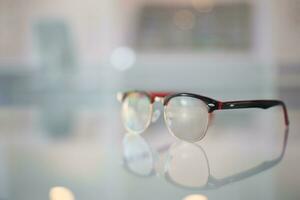 Glasses on a table photo