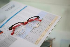 Glasses on a table photo