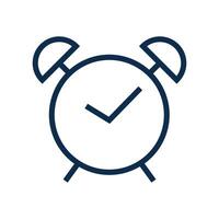 Vector alarm clock icon with bells and hands