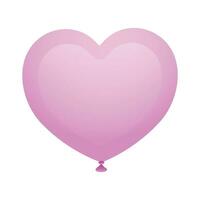 Vector shiny pink heart on white background