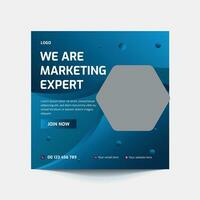 Digital business marketing banner for social media post template vector