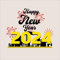 happy new year 2024 vector