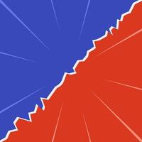 contrast red and blue versus vector flat square background