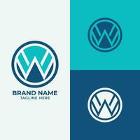 letter AWW With Modern Style Logo Vector for business and company