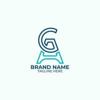 Monogram AG or GA letter Logo Vector good for any business