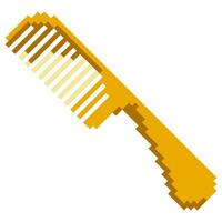 Comb cartoon icon in pixel style vector