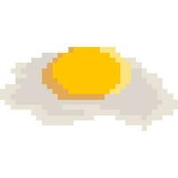 cracked eggs cartoon icon in pixel style vector