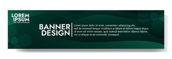 Abstract dark green banner color with a unique wavy design. It is ideal for creating eye catching headers, promotional banners, and graphic elements with a modern and dynamic look. vector