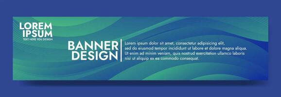 Abstract green blue banner color with a unique wavy design. It is ideal for creating eye catching headers, promotional banners, and graphic elements with a modern and dynamic look. vector