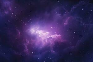 AI generated Purple Galaxy space stars in Outer Space. AI Generated photo