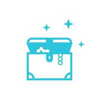 Treasure chest icon. From blue icon set. vector