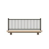 Railing vector. railing on white background. wallpaper. free space for text. vector