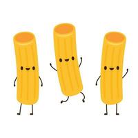 Pasta noodles character design. Pasta noodles on white background. vector