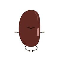 Kidney bean character. Kidney bean on white background. vector