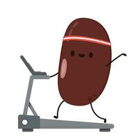 Kidney bean character. Kidney bean on white background. vector