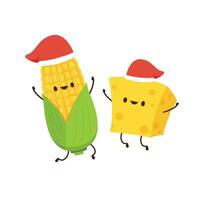 Corn vector. Corn character design. Corn on white background. vector