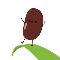 Kidney bean character. Kidney bean on white background. vector