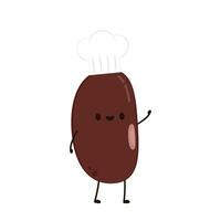 Kidney bean character. Kidney bean on white background. vector