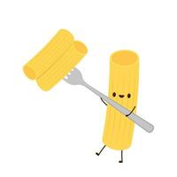 Pasta noodles character design. Pasta noodles on white background. vector