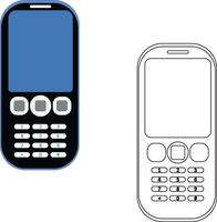 mobile phone set vector art eps