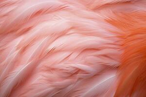 AI generated Flamingo Feather background. AI Generated photo