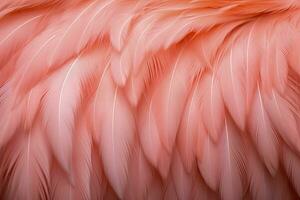 AI generated Flamingo Feather background. AI Generated photo