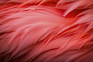 AI generated Flamingo Feather background. AI Generated photo