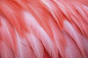 AI generated Flamingo Feather background. AI Generated photo